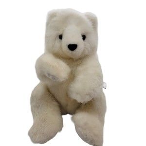 Hallmark Heartline Stuffed Plush Animal Polar Bear Vintage 1990